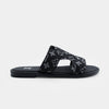 LV Black High Quality Printed Oasis Denim Leather slipper