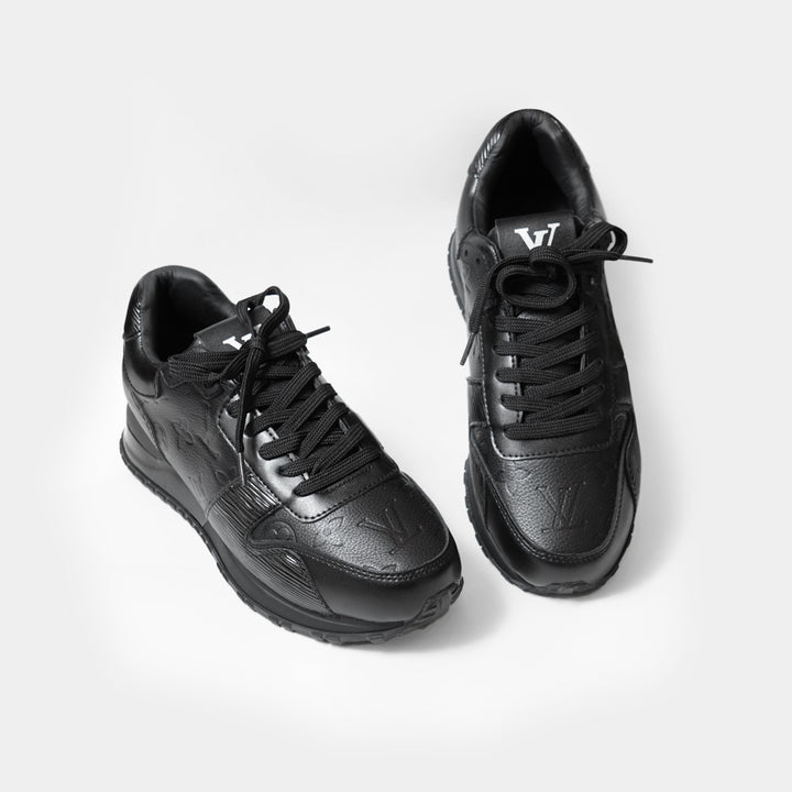 Louis Vuitton Premium Quality Black Leather Run Away Low Top Sneakers