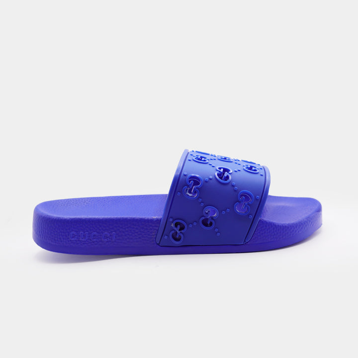 Gucci All-Over Logo Embellished Premium Quality Blue Medicated Soft Slipper