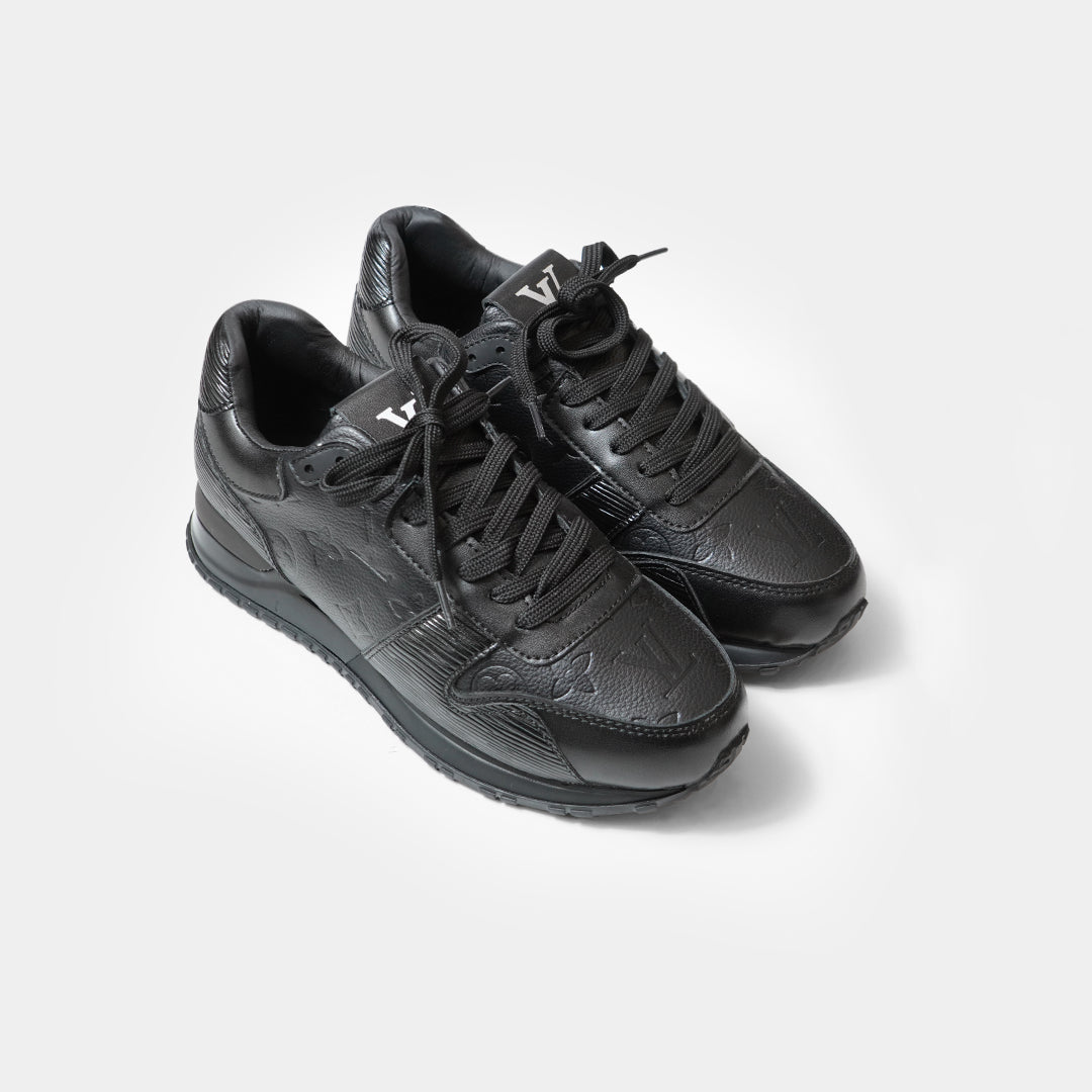 Louis Vuitton Premium Quality Black Leather Run Away Low Top Sneakers