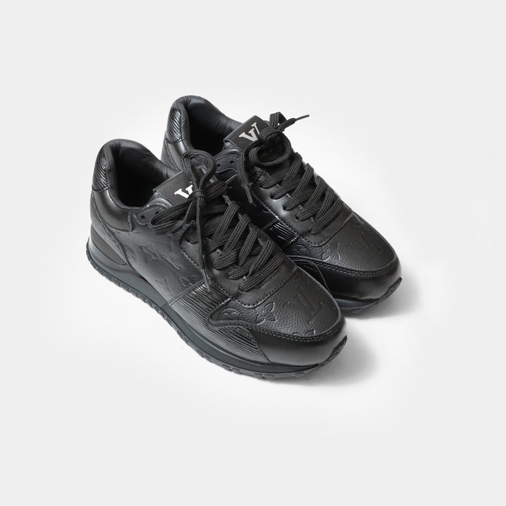 Louis Vuitton Premium Quality Black Leather Run Away Low Top Sneakers