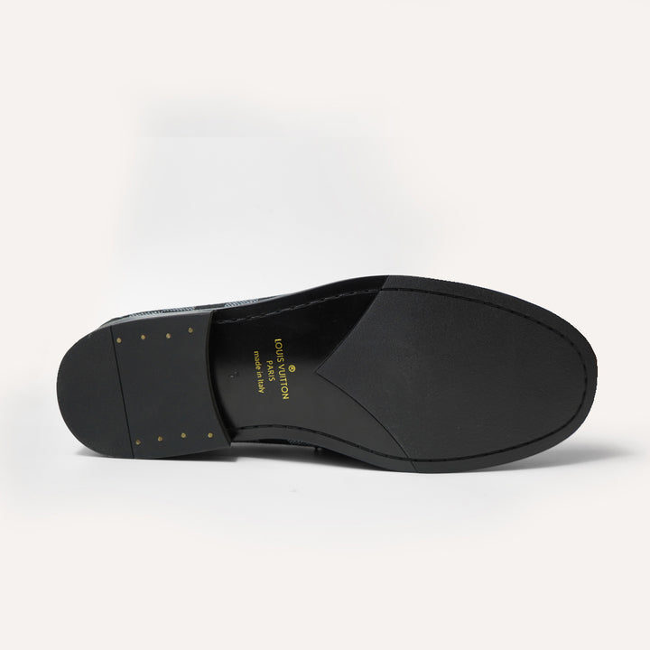 LV Buckle Premium Quality Black Major Loafers