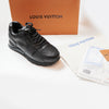 Louis Vuitton Premium Quality Black Leather Run Away Low Top Sneakers