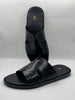 Hermes Black High Quality Leather Slipper