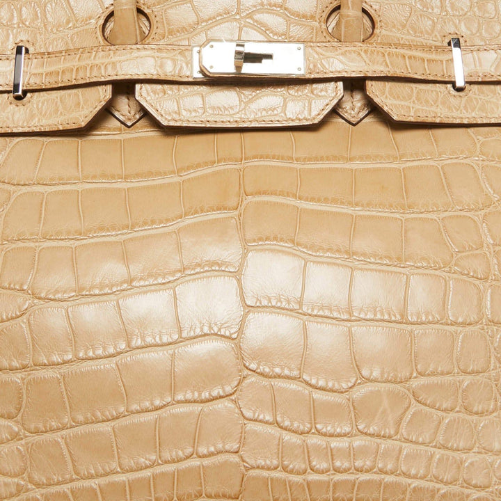 Hermès Birkin 35 Desert Sand Gold Beige Crocodile Leather Bag