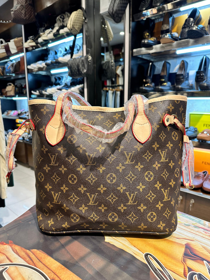 Louis Vuitton Monogram Canvas Neverfull MM Tote Bag with Pouch