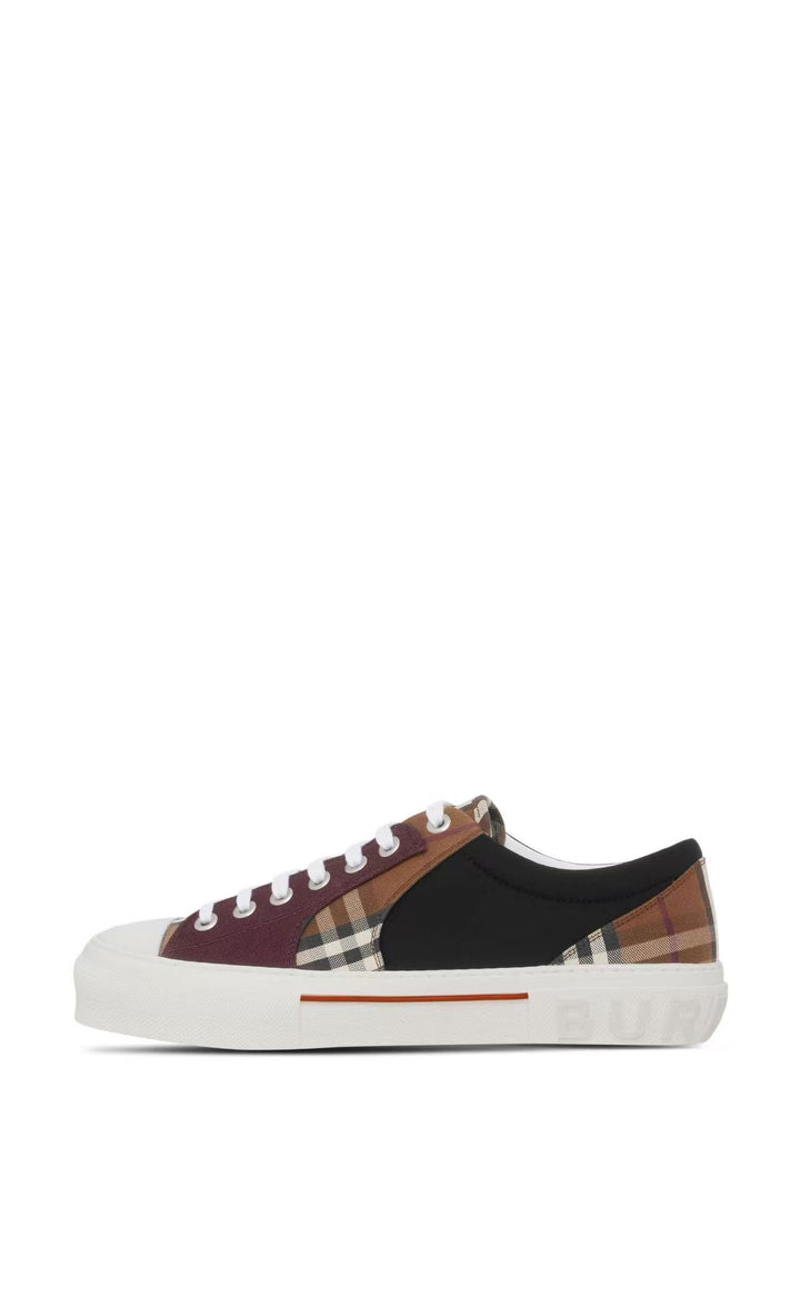 Burberry Premium White, Apricot & Brown Low-Top Sneakers