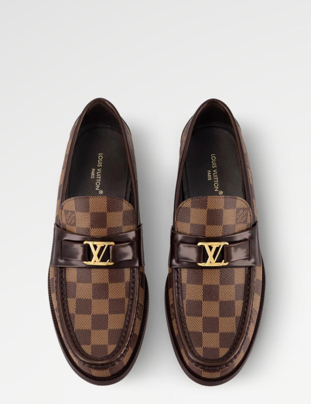 Louis Vuitton Chequered Loafers Brown