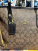 Coach City Tote in Signature Dark Brown & Black Monogram Canvas