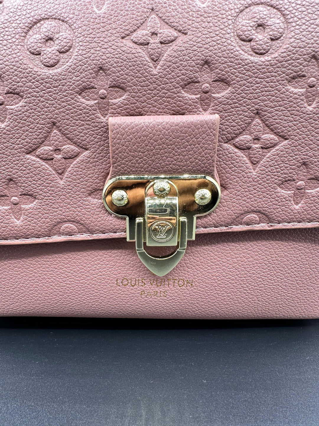 Louis Vuitton Vavin PM Shoulder Bag in Rose Poudre Pink Empreinte Leather