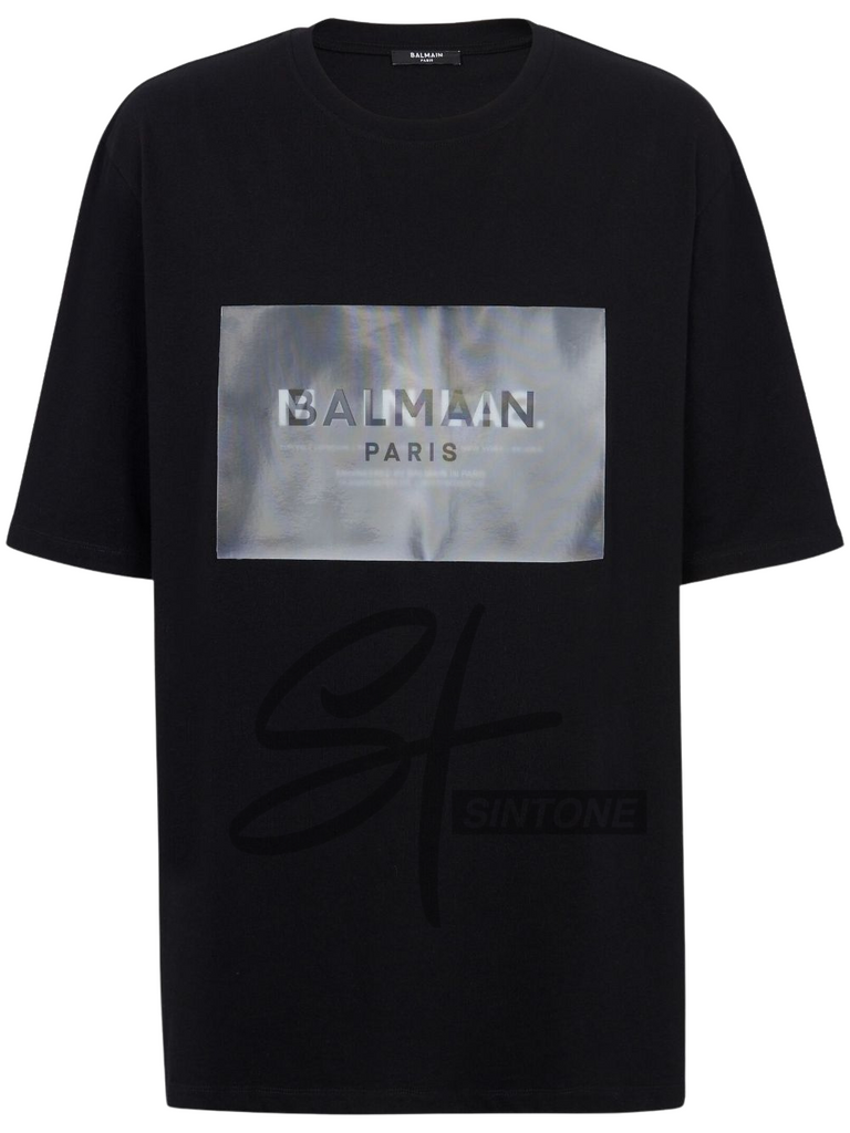 BALMAIN Paris Premium Black Logo T-Shirt