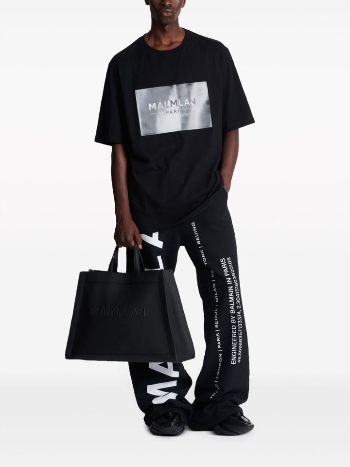 BALMAIN Paris Premium Black Logo T-Shirt