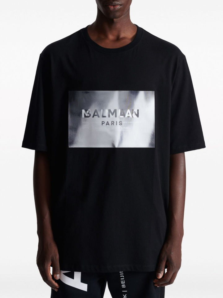 BALMAIN Paris Premium Black Logo T-Shirt
