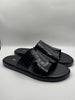 Hermes Black High Quality Leather Slipper