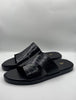 Hermes Black High Quality Leather Slipper