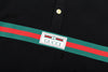 Gucci Web Stripe Black Cotton Polo Shirt