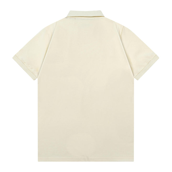 Gucci Web Stripe Beige Cotton Polo Shirt