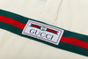 Gucci Web Stripe Beige Cotton Polo Shirt