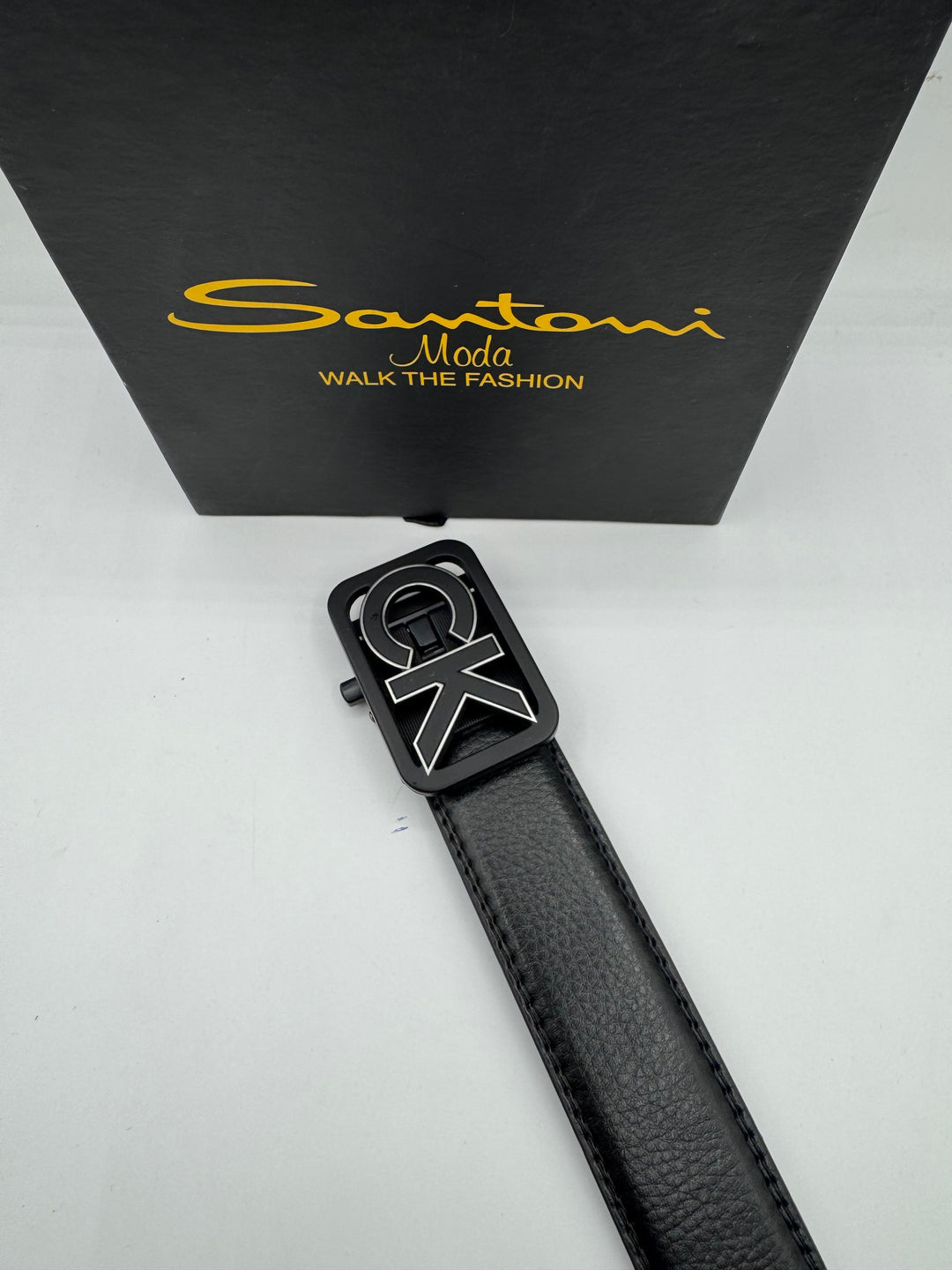 Premium Black Leather Automatic Belt