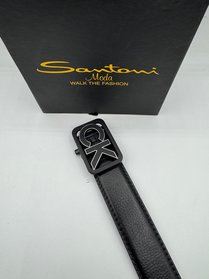 Premium Black Leather Automatic Belt