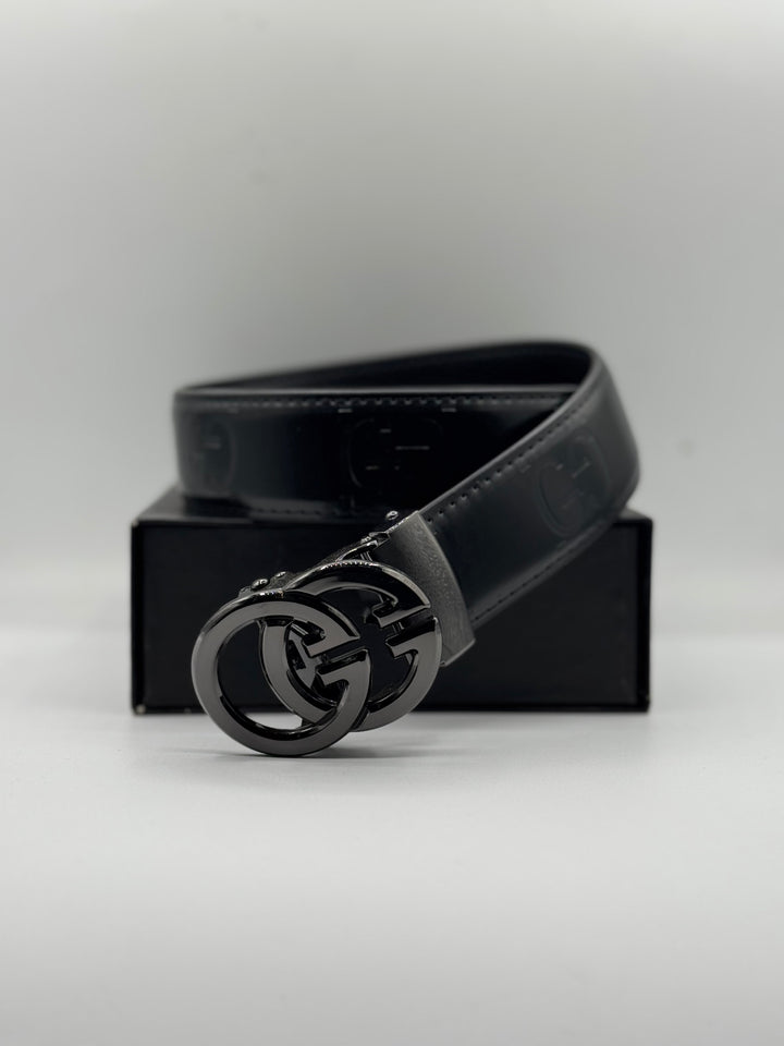 Gucci-Inspired Men’s Leather Belt – Double G Logo | Luxury Edition
