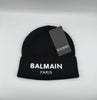 Balmain Paris Black Knitted Beanie