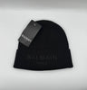 Balmain Paris Black Knitted Beanie