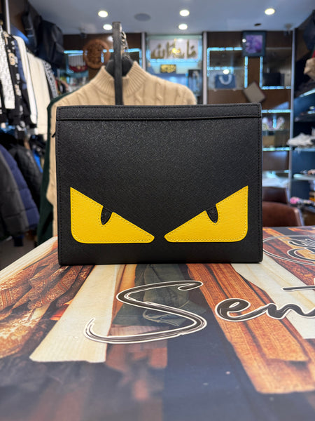 Brown & Tan Monogram Designer Hand Pouch