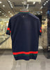 Gucci Men's Navy Knit T-Shirt With Green Red Web