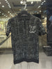 Louis Vuitton Men's Black Graphic Zip-Neck Luxury Polo Shirt
