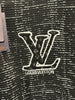 Louis Vuitton Men's Black Graphic Zip-Neck Luxury Polo Shirt