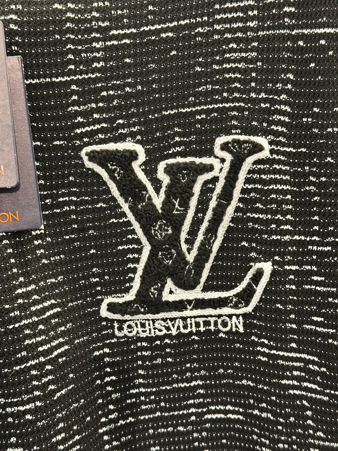 Louis Vuitton Men's Black Graphic Zip-Neck Luxury Polo Shirt