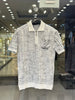 Louis Vuitton Men's White Graphic Zip-Neck Luxury Polo Shirt