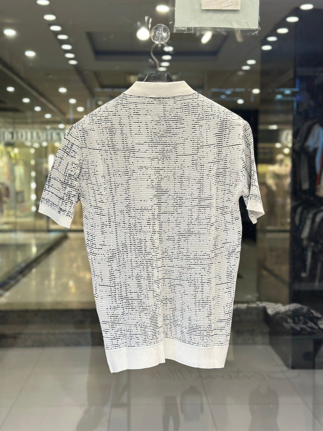 Louis Vuitton Men's White Graphic Zip-Neck Luxury Polo Shirt