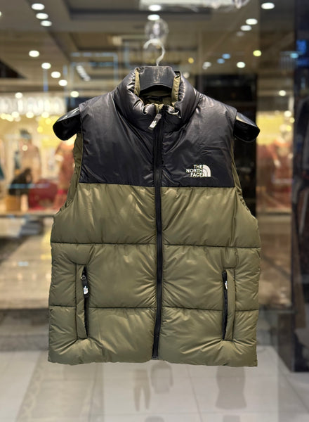 The North Face Men’s Puffer Sleeveless Jacket | Olive & Black