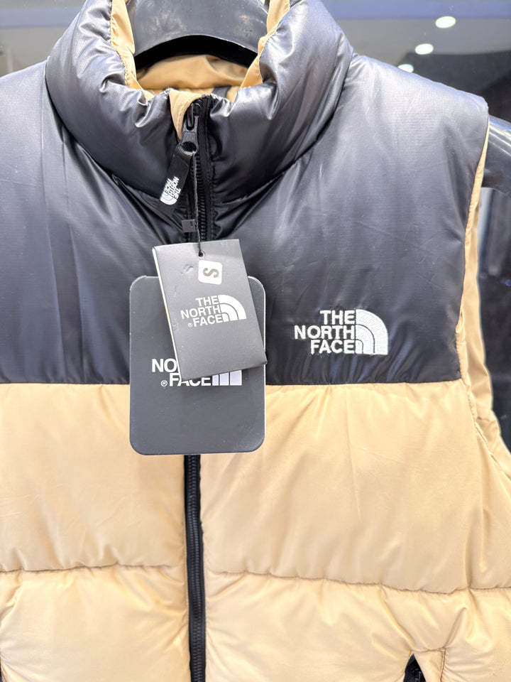 The North Face Men’s Puffer Sleeveless Jacket | Beige & Black