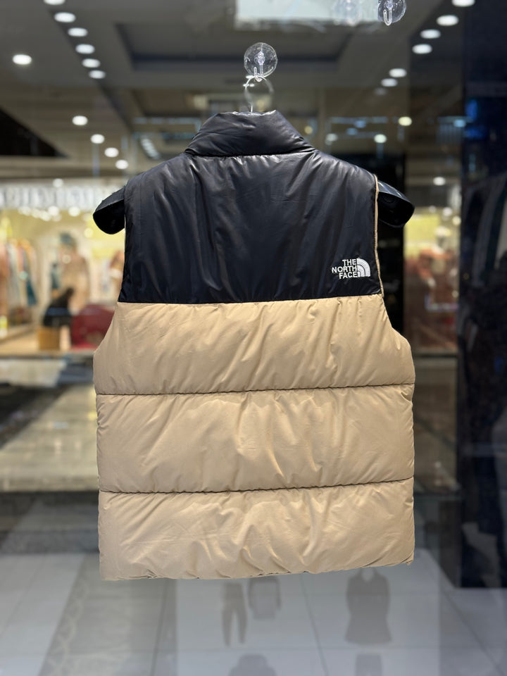 The North Face Men’s Puffer Sleeveless Jacket | Beige & Black