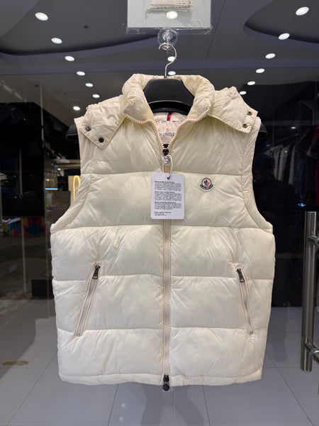 Premium Moncler Ivory Cream Puffer Vest