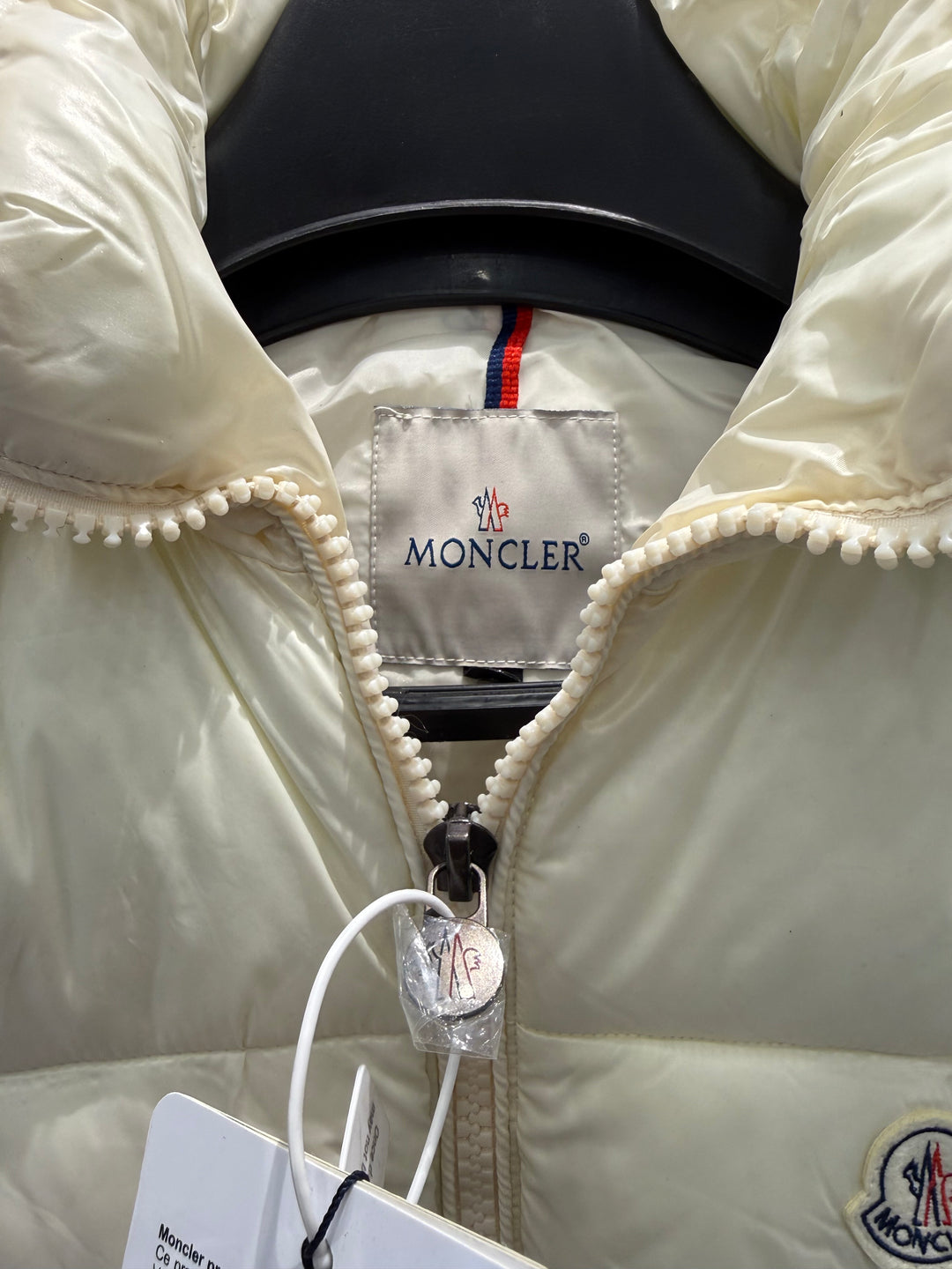 Premium Moncler Ivory Cream Puffer Vest