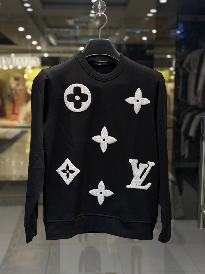 LV-inspired Premium Black Sweatshirt