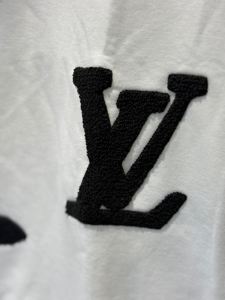 LV-inspired Premium White Sweatshirt