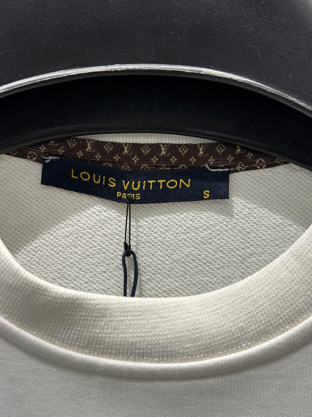 LV-inspired Premium White Sweatshirt