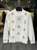 LV-inspired Premium White Sweatshirt