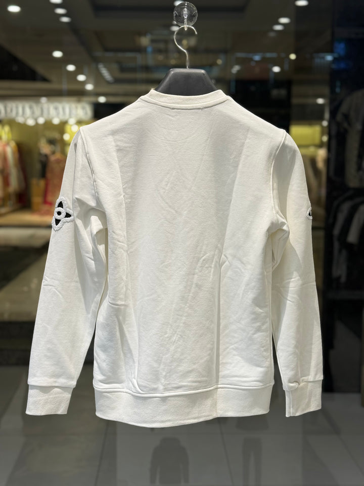 LV-inspired Premium White Sweatshirt
