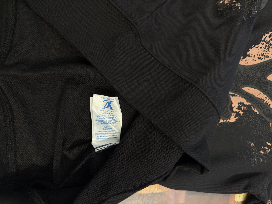 LV-inspired Artistic Black Sweatshirt