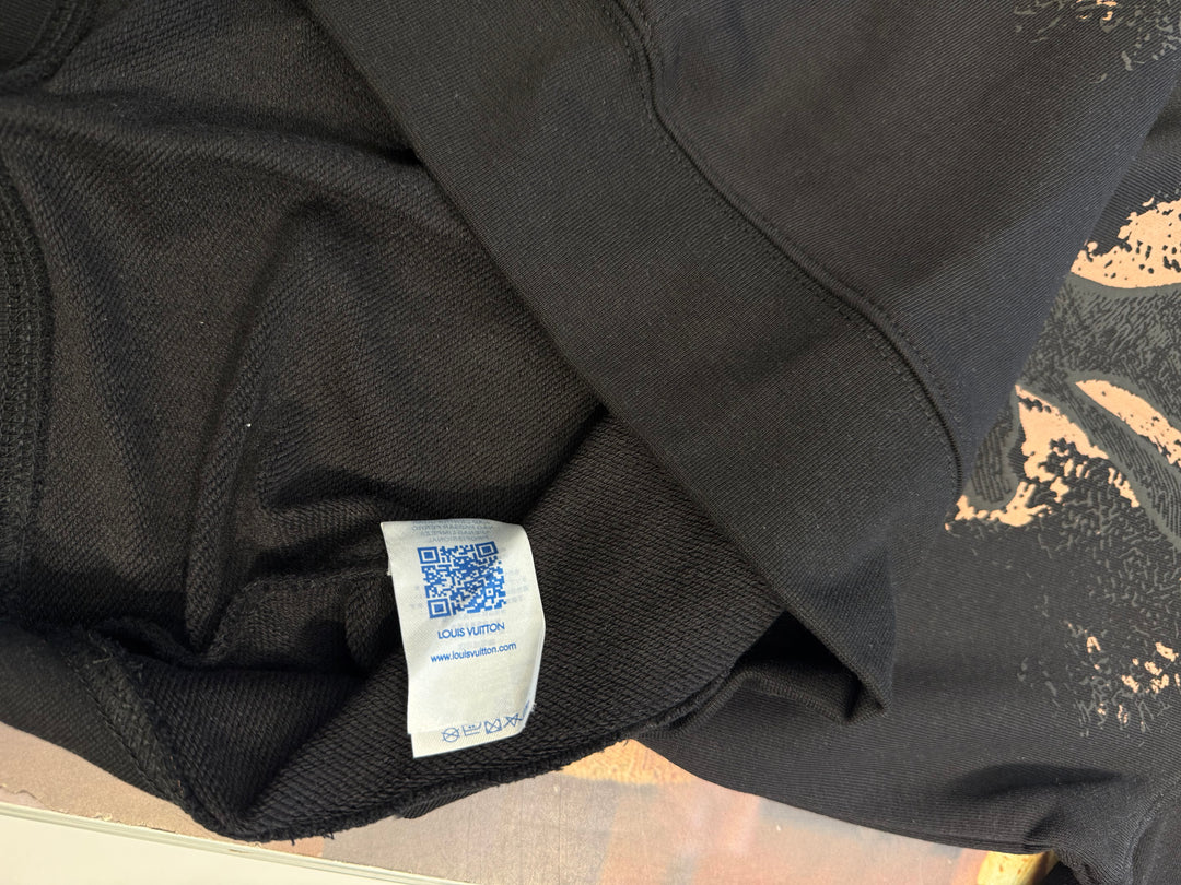 LV-inspired Artistic Black Sweatshirt