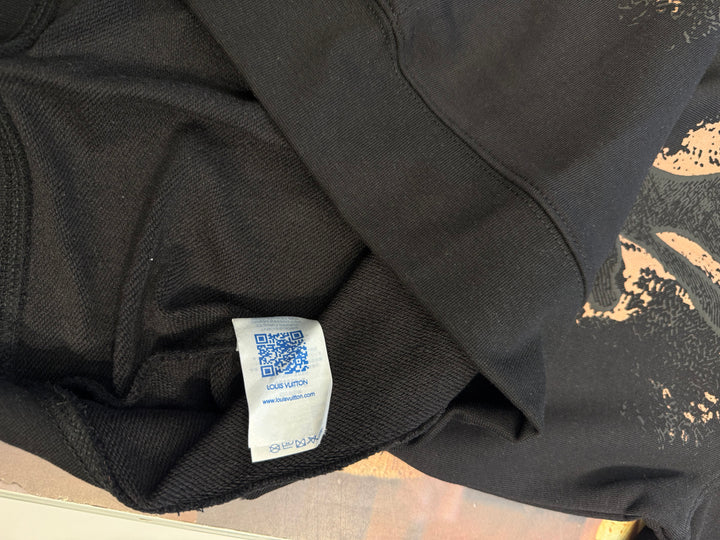 LV-inspired Artistic Black Sweatshirt