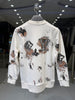 LV-inspired Streetwear Artistic White Sweatshirt
