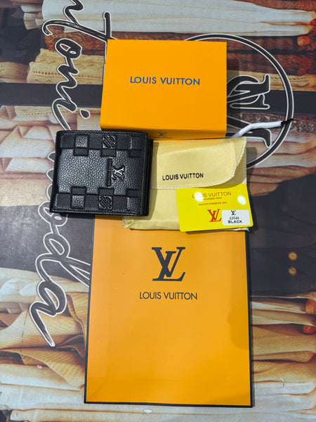 Premium Louis Vuitton Multi-Panel Embossed Designer Leather Bi-Fold Wallet