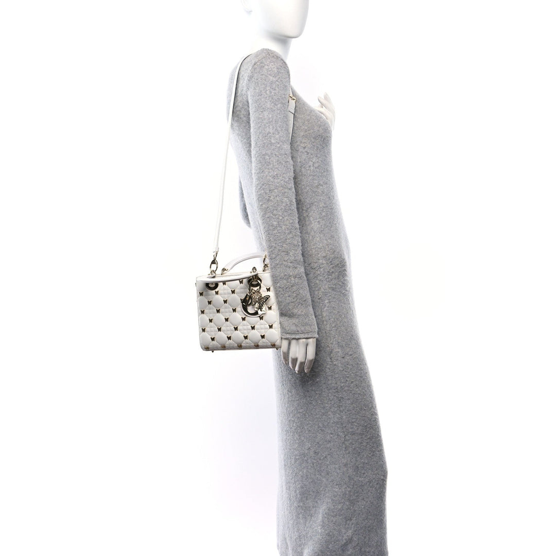 Dior-Inspired Lady Dior Butterfly Studded Quilted Handbag